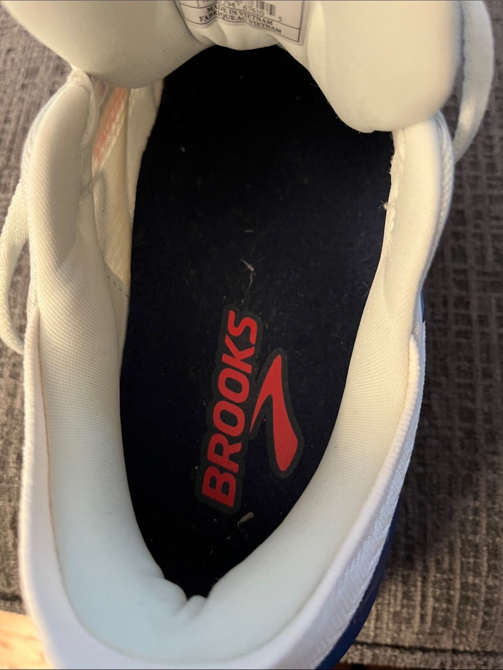 Brooks Glycerin 22 Gray/Navy Peony with Fiery Red Accents - Picture 10 of 16
